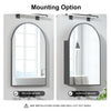 Arched Bathroom Mirror Cabinet Wall Mounted with Storage Modern Mirror Cupboard