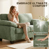 2 Seater Sofa, Chenille Sofa with Spring Cushions, Wide Armrests