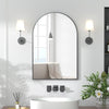 Arched Bathroom Mirror Cabinet Wall Mounted with Storage Modern Mirror Cupboard