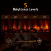 Electric Fireplace Wall Mounted Heater Flames Logs Remote Timer Adjustable Heat