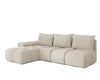 L-Shaped Sofa Bed with Storage Velour Water Repellent Left/Right Corner BESTII