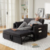 Modern Corduroy Sofa Bed 2-Seater Pull-Out Loveseat Sleeper w/ USB Ports