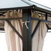 3.6x3(m) Hardtop Gazebo Garden Pavilion w/ Polycarbonate Roof, Brown