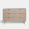 OHS Ribbed Bedside Table Cabinet 3/4/5/6 Draw Nightstand Side Board