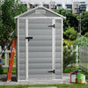 Plastic Garden Storage Shed Outdoor Storage House Tool Shed with Window，No Floor