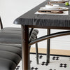 Black Dining Table Set for 4 with Bench & 2 Upholstered Chairs,Kitchen Table Set