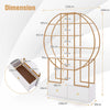 6-Tier Gold Bookshelf 180cm Tall Metal Bookcase Modern Standing Display Shelf