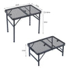 Adjustable Folding Table Portable Metal Camping Garden Party Catering BBQ
