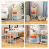 10 Drawers Storage Home Office Organizer Trolley Mobile Rolling Utility Cart