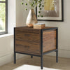 Industrial Rustic Wood Bedside Cabinet 1/2 Drawer Bedroom Nightstand Side Table