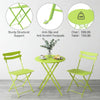 3PCS Dining Table Set Metal Table 2 Chairs Compact Space Saving Kitchen Bistro