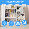 White Bookshelf Storage Shelf For Children's Reading Room Open Storage Modern