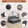 Sofa Bed Pull Out Sectional Couch Bed Convertible Settee with Storage, Grey