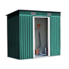 4x8 FT Flat Roof Steel Storage Shed, Pre-drilled Steel Panels, Outdoor Tool Shed