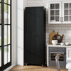 Modern Utility Storage Organizer Double Door Tall Storage Cabinet-Black