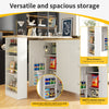 DINING BAR KITCHEN ISLAND TABLE STORAGE CABINET OPEN SHELVES DINING ROOM WHITE