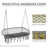Hanging Hammock Swing Chair Cotton Rope Porch Swing for Indoor Outdoor Patio