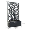 Metal Raised Garden Bed with Trellis Outdoor Elevated Planter Box Black New