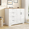 110cm Wooden Dresser with Storage Closet, Bathroom Cabinet for Bedroom
