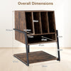 Record Player Stand Turntable Stand with Vinyl Storage Holder Rustic Brown