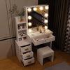 Dressing Table With Drawers LED Mirror Set Makeup Desk Vanity Table Bedroom UK