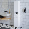 White Slimline Bathroom Tallboy Free Standing Cabinet Tall Storage Zqntiypk