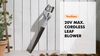 Leaf Blower Cordless 20V Battery, Clear Gardens & Patios of Leaves