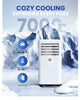 KGOGO Air Conditioning Unit 7000 BTU Portable Air Conditioner with 4 In 1