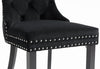 Plush Velvet Dining Chairs with Knocker 1 2 4 6 Black Grey Beige Stud Detailing