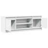 TV Cabinet with White 139.5x34x50 Engineered Wood Q8V9