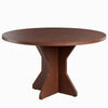 47in Round Dining Table for 4-6,Pedestal Base Wooden Kitchen Table for Apartment