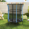Kids Trampoline Mini Bouncer with Enclosure Safety Net For Ages 3-10 Years - Blu