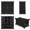 16 Interlocking Clear Plastic Shoe Storage Boxes Organiser Drawers Stackable UK