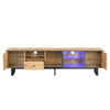 TV Stand 190cm Entertainment Center with 1 Drawer, 3 Compartments, LED Lighting