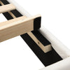 Double Upholstered Bed 4ft6 135x190cm with Velvet Headboard & Study Slats, Beige