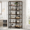 Corner Bookshelf Storage Rack Standing Shelf 7 Tier Industrial Sturdy Bookshelf