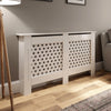 White Radiator Cover Grill Shelf Cabinet MDF Wood Modern Traditional Diamond