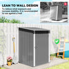 3.3 x 3.4ft Lean‑To Steel Garden Storage Shed – Grey, Lockable Door, Ventilated
