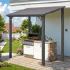 Aluminium Lean to Gazebo Outdoor Metal Harodtop Wall-Mounted Heavy Duty Pergolas
