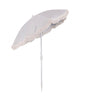 180 cm Portable Sunshade Umbrella Outdoor Fringe Patio Umbrella w/ Bag White