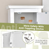 5-Tier Slim Freestanding Storage Organizer Cupboard Bathroom Tall Cabinet White