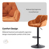 Set of 2/4 Bar Stools Velvet w/Armrest 8cm Thick Seat Swivel Bar Chair Breakfast