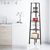 5 TIER LADDER SHELF WOOD FLOWER RACK CORNER STORAGE UNIT PLANT STAND DISPLAY UK