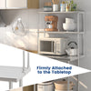 92CM 2-Tier Prep Table Stainless Steel Work Table Overshelf w/ Adjustable Shelf