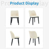 2-Piece Dining Chairs w/ Linen or Velvet Padded Seats, Wood Legs+High Back