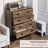 Chest of Drawers 4-Drawer Dresser Storage Cabinet W/ Handles Bedroom Living Room