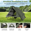 2-Person Green Camping Cot Tent Foldable Off-Ground Camping Combo