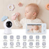 2K 2.4GHz WiFi Baby Monitor, Phone App & 5'' Screen Control, Smart Night Light