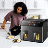 12L Dual Zone Digital Air Fryer Oven Cooker Oil Free Low Fat with 100 Tray Large
