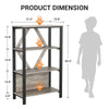 4 Tier Bookshelf with LED Lights,Open Display Shelves w/Storage Rack for Bedroom